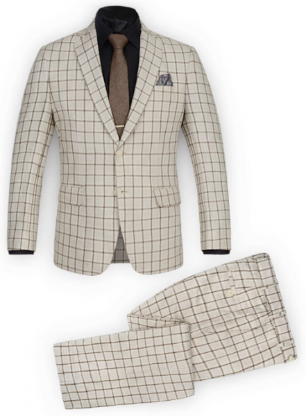 Italian Master Beige Linen Suit