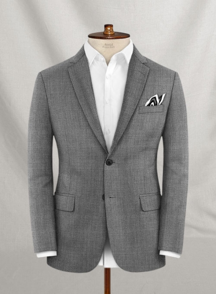 Birdseye Wool Light Gray Suit