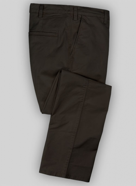 Deep Brown Stretch Chino Pants