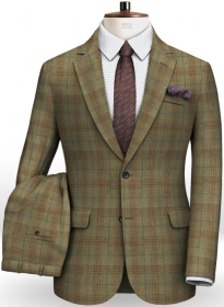 Turin Olive Feather Tweed Suit