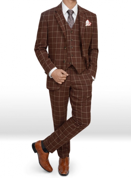 Vintage Brown Glen Royal Tweed Suit