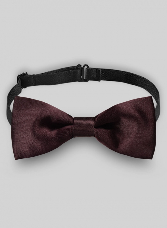 Dark Wine Satin Bow