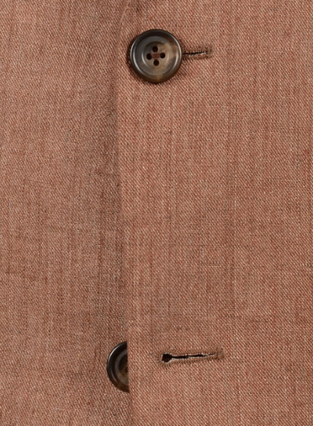 Italian Brown Twill Linen Jacket