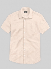Washed Pale Pink Cotton Linen Shirt