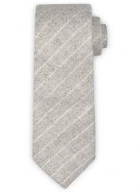 Tweed Tie - Stripe Light Gray