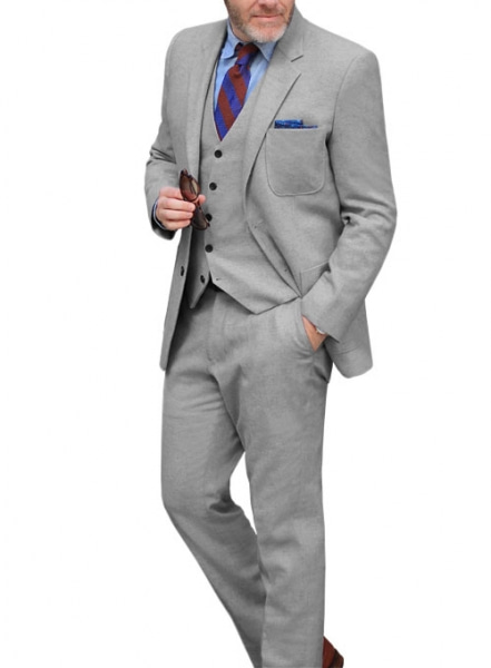 Light Weight Light Gray Tweed Suit
