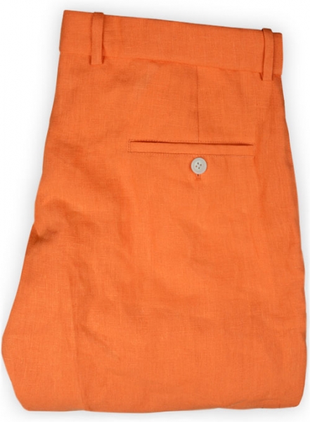 Pure Neon Orange Linen Pants