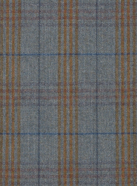 Turin Blue Feather Tweed Pants
