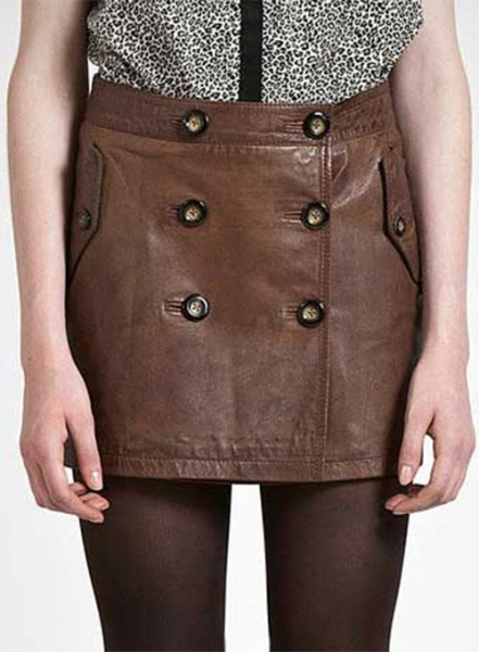 Eyelet Leather Skirt - # 160