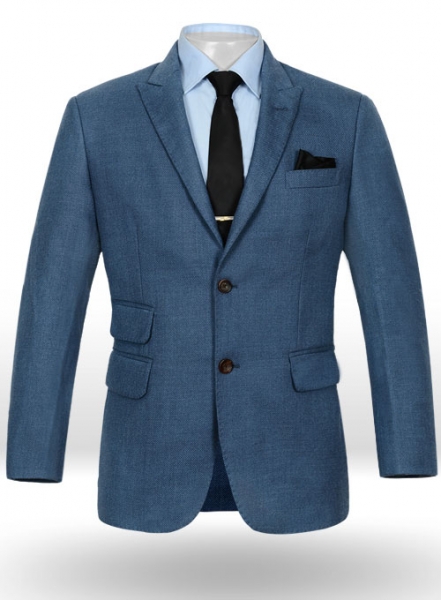 Heavy Blue Flannel Wool Jacket