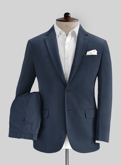 Blue Stretch Chino Suit