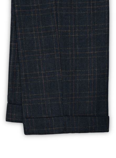 Vintage Jones Navy Checks Tweed Pants