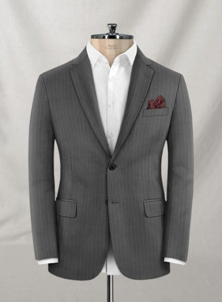 Chalkstripe Wool Gray Jacket