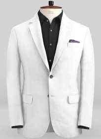 Safari White Cotton Linen Jacket