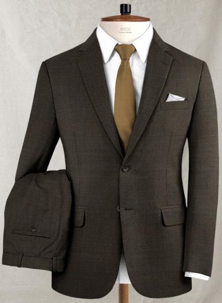 Pinhead Wool Brown Suit