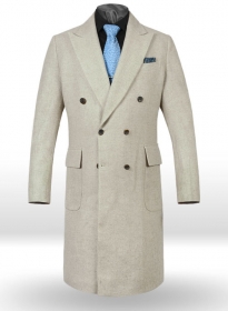 Musto Beige Twill Tweed Overcoat