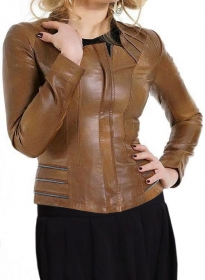 Fitted Leather Jacket # 521