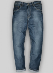 Melange Luxurious Deep Dark Blue Jeans - Stone Wash