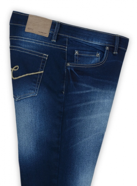 London Blue Stretch Hard Wash Jeans - Whiskers - Look #326