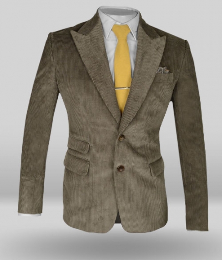 Mid Gray Thick Corduroy Jacket