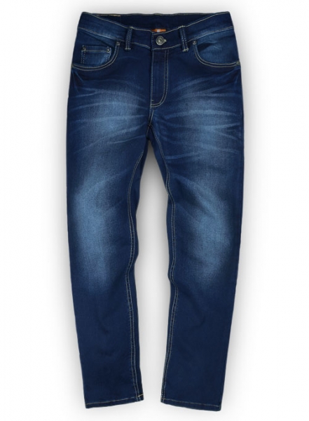 London Blue Stretch Hard Wash Jeans - Whiskers - Look #326