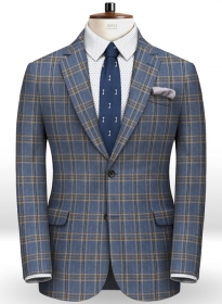 Parma Royal Blue Feather Tweed Jacket