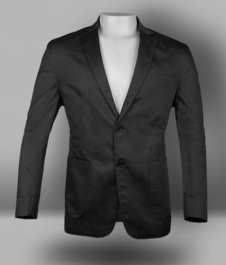 Super Dark Gray Fine Twill Jacket