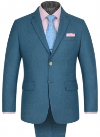 Light Weight Bar Blue Tweed Suit
