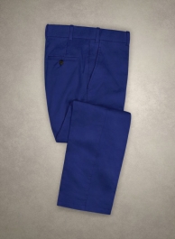 Caccioppoli Cotton Drill Sapphire Blue Pants