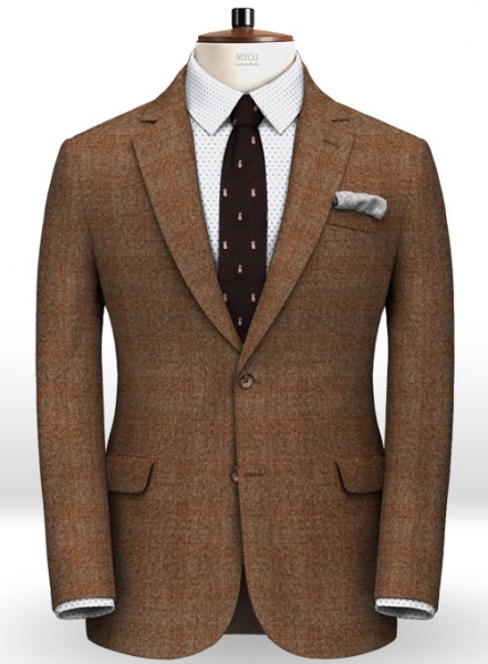 Saga Rust Feather Tweed Suit