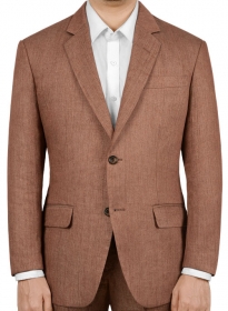 Italian Brown Twill Linen Jacket