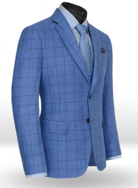 Italian Master Blue Linen Suit