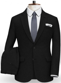 Reda Flannel Black Pure Wool Suit