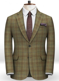 Turin Olive Feather Tweed Jacket