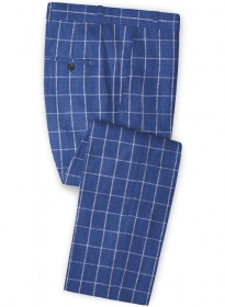 Italian Wave Blue Linen Pants