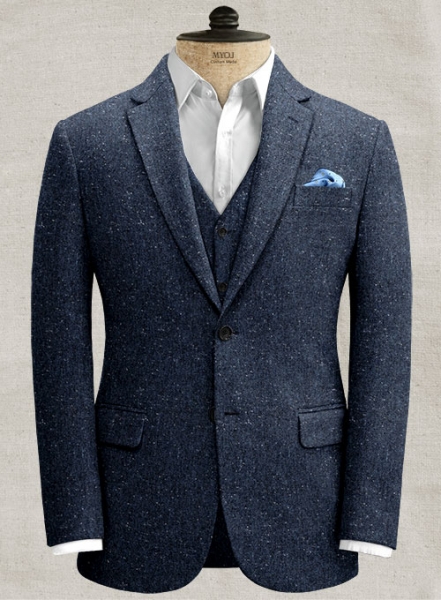 Royal Blue Flecks Donegal Tweed Jacket