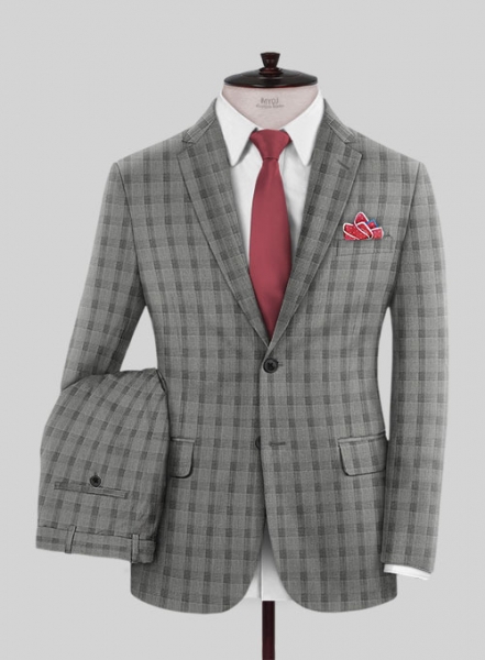 Napolean Tram Gray Wool Suit