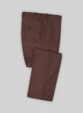 Royal Wine Herringbone Tweed Pants