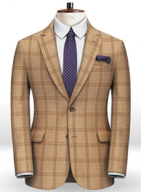 Napolean Tartan Beige Wool Jacket