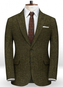 Harris Tweed Melange Green Herringbone Jacket