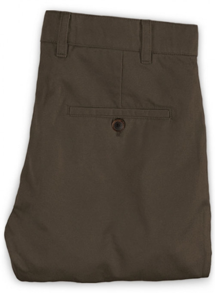 Dark Brown Stretch Chino Pants