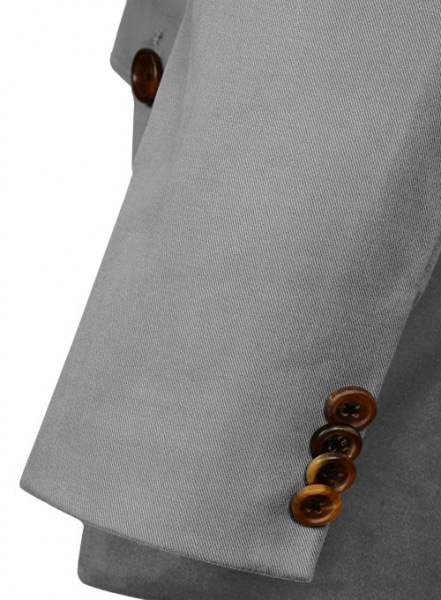 Light Gray Peach Finish Chino Madison Style Jacket