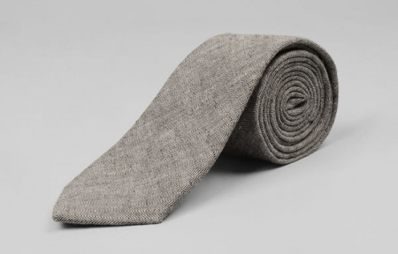 Italian Linen Tie - Votre Gray