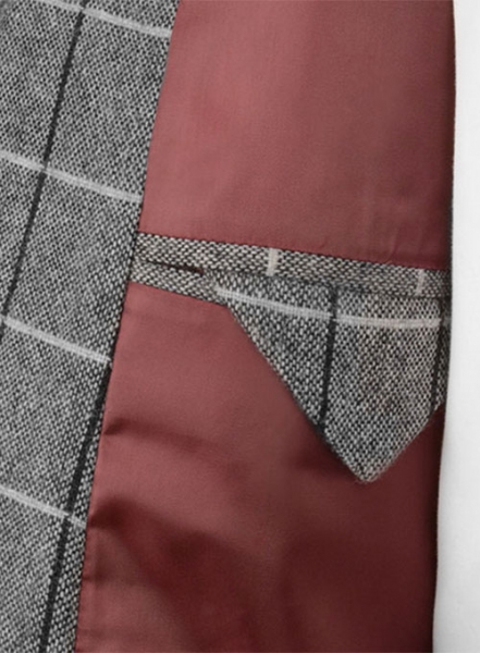 Light Weight Divine Gray Checks Tweed Jacket