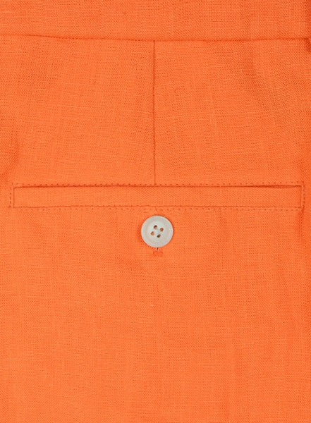 Pure Neon Orange Linen Pants