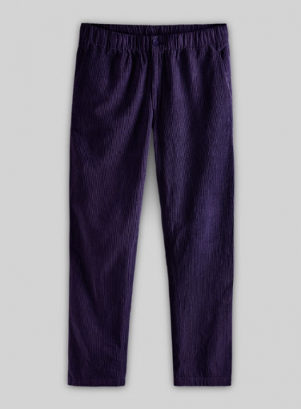 Easy Pants Purple Corduroy