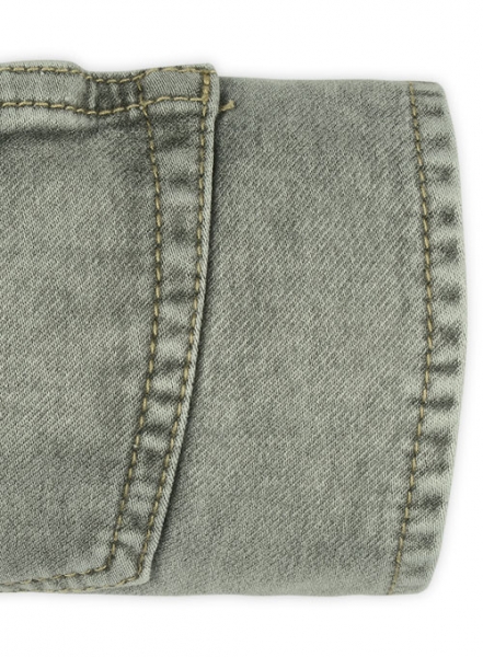 Chester Olive Stretch Jeans - Blast Wash