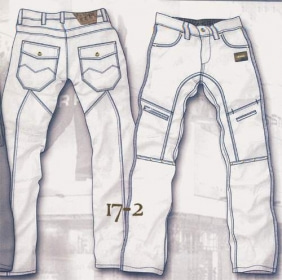 Designer Denim Cargo Jeans - Style 17-2