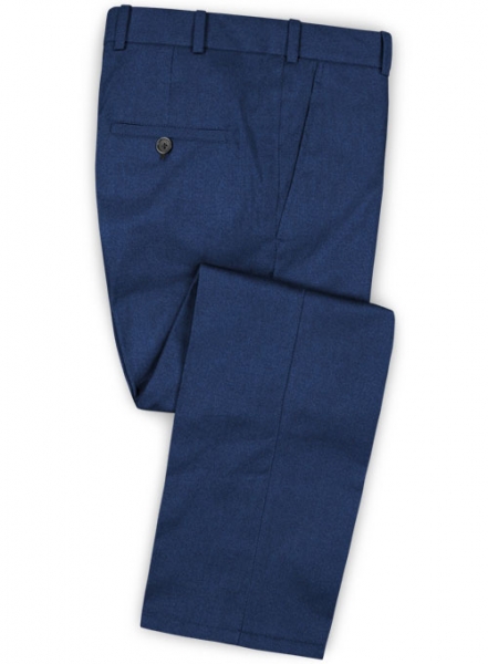 Italian Flannel Lance Blue Wool Suit