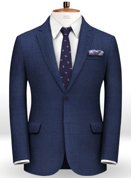 Birdseye Wool Royal Blue Jacket